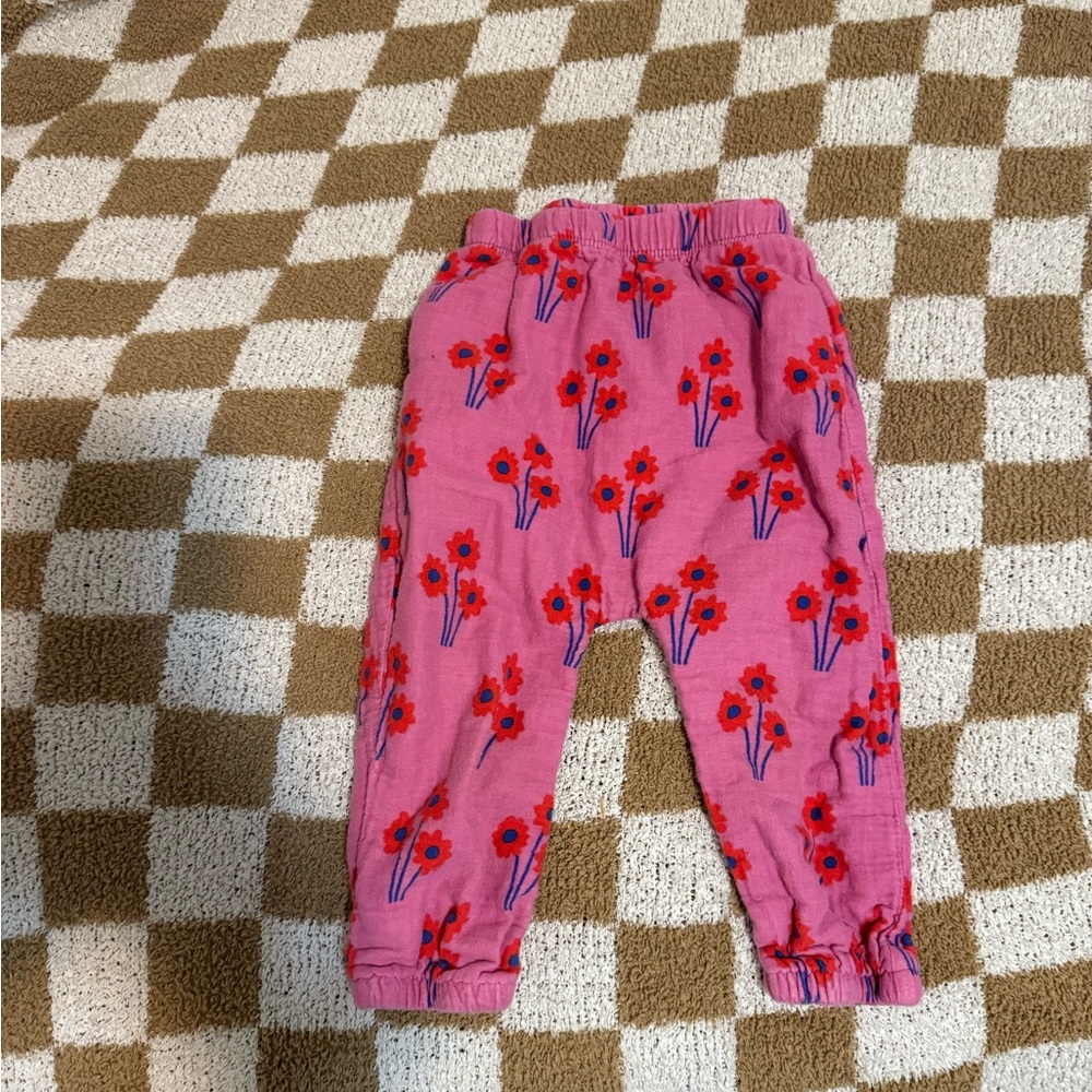 Hanna Andersson Pink Floral Baby Pants (18-24)